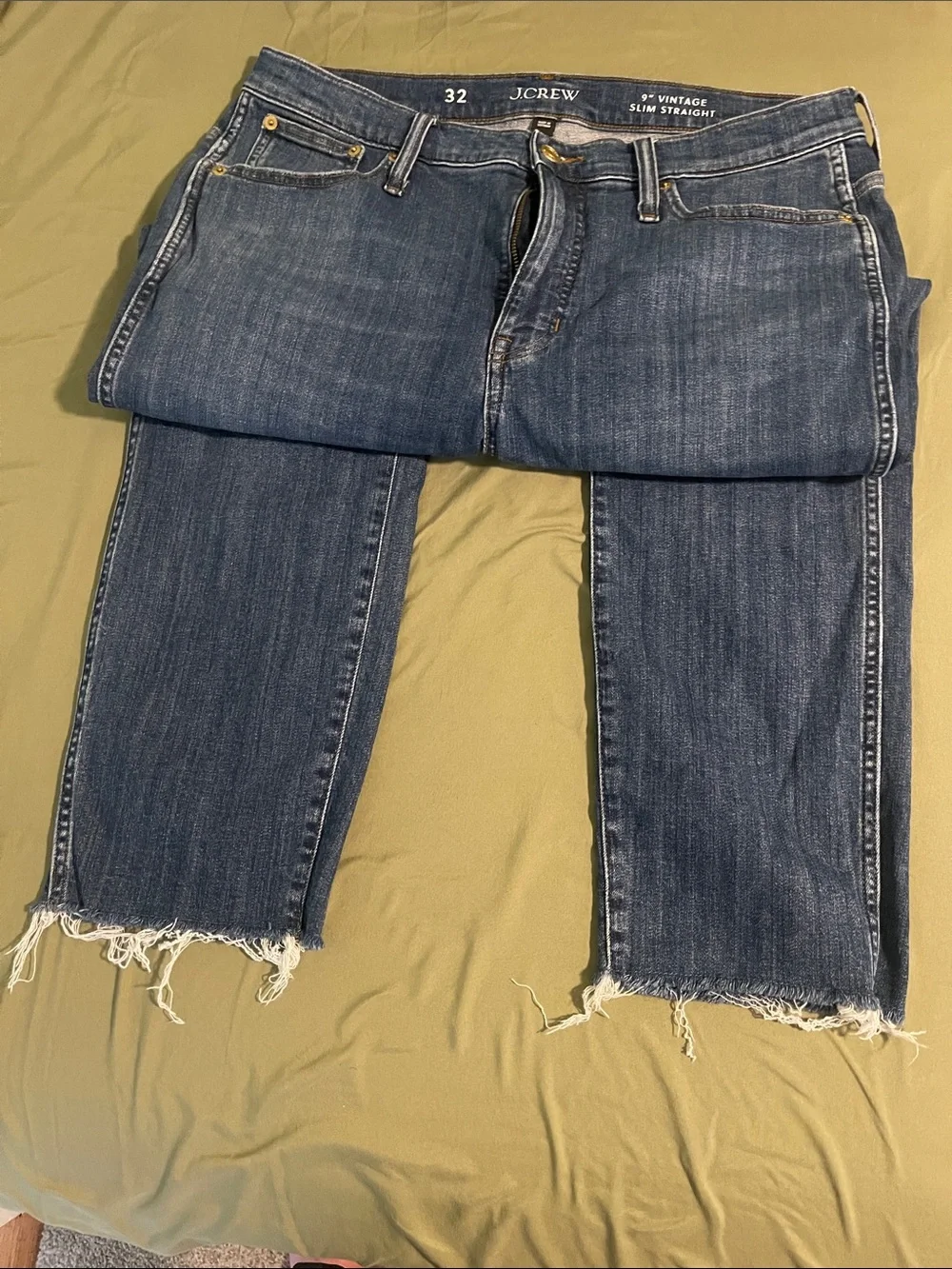 J. Crew Blue Slim Straight Denim Jeans Size 32